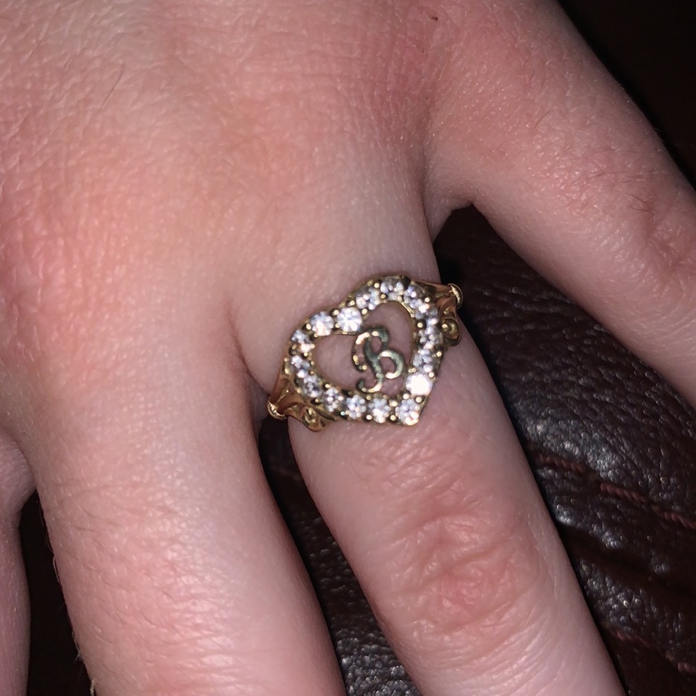 14k Gold B Ring